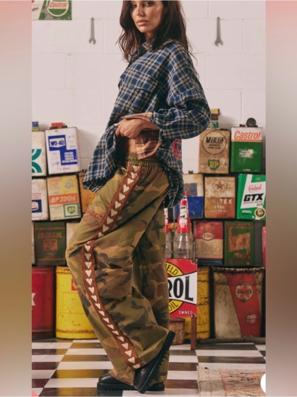 Sabbi Canvas Heart Pants - Camo